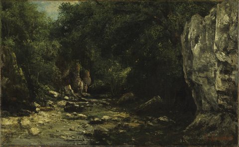 A Brook at Le puits noir, near Ornans