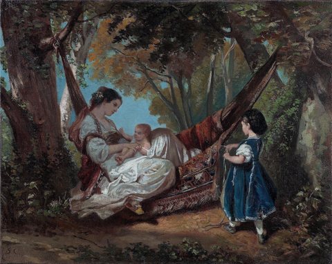 Mother and Child on a Hammock