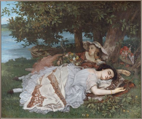 Young Ladies Beside the Seine