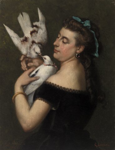Woman with Pigeons