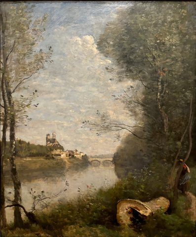 Distant view of Mantes Cathedral