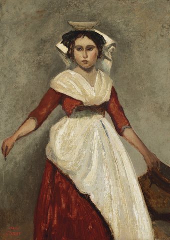 Italian woman holding a jug