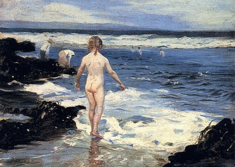 Children Playing At The Beach