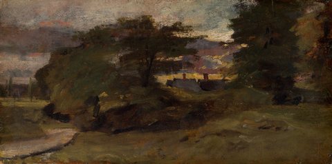 Landscape with Cottages