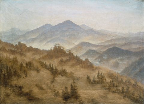 Mountains in the Rising Fog