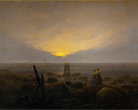 Moonrise over the Sea