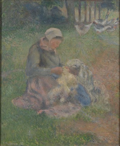 Камий Писаро — A Wool-Carder