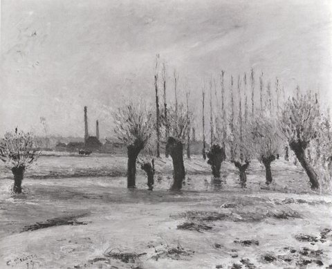 Banks of the Oise at Pontoise, Effect of Snow