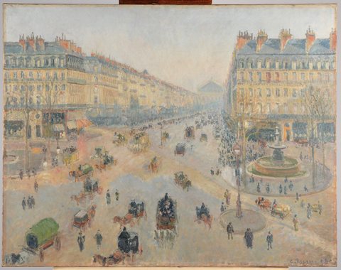Place du Théâtre-Français and the Avenue de l'Opéra, Sunlight, Winter Morning
