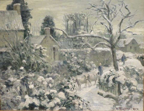 Snowscape with Cows at Montfoucault