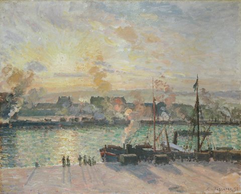 Sunset, Port of Rouen (Steamboats)