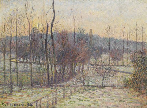 Snow, Setting Sun, Eragny