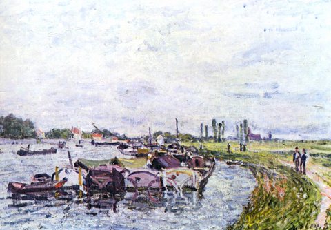 Barges in Saint-Mammès