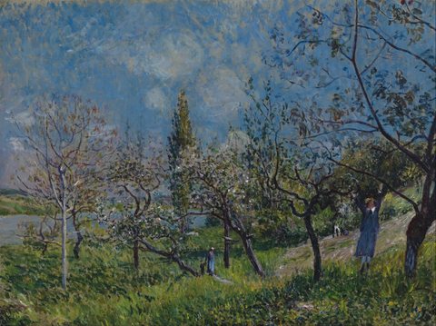 Un verger au printemps, By