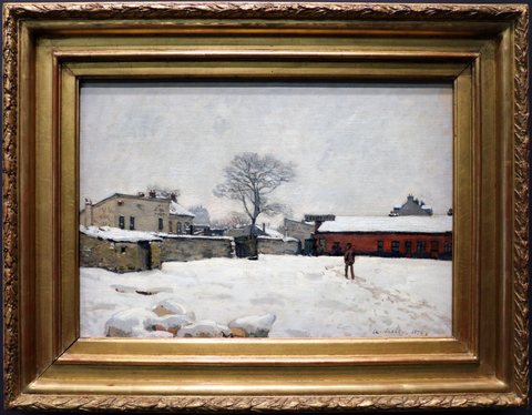 Under the snow: farmyard in Marly-le-Roi