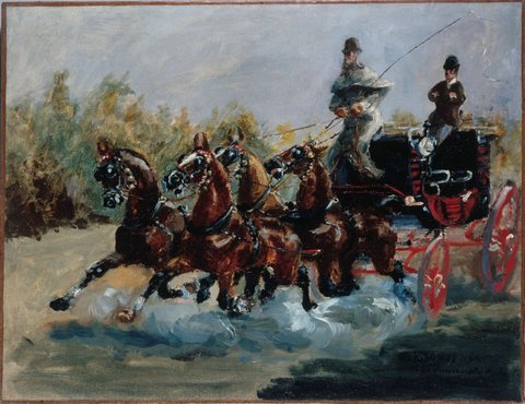 Alphonse de Toulouse-Lautrec-Monfa Driving his Mail-Coach in Nice
