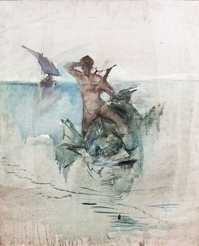 Allegorical sketch - Dolphin