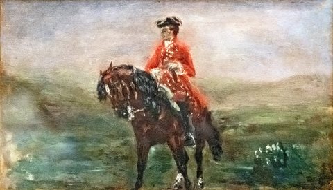 Rider in 18th century costume
