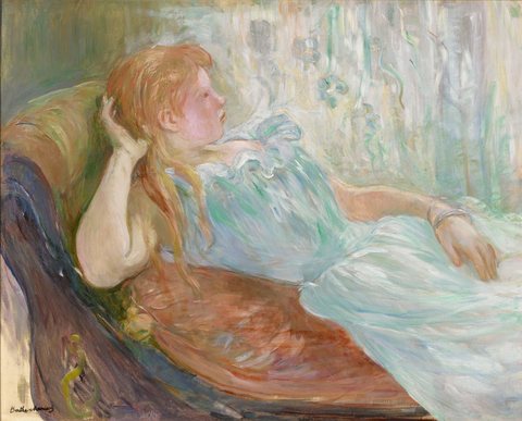 Young Woman on a Sofa