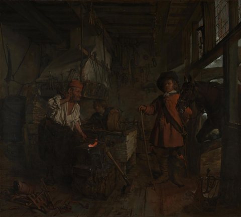 The Interior of a Smithy