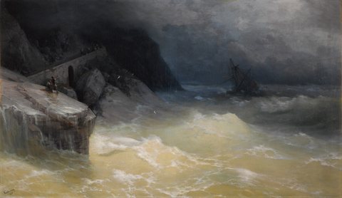 Shipwreck off the Black Sea Coast