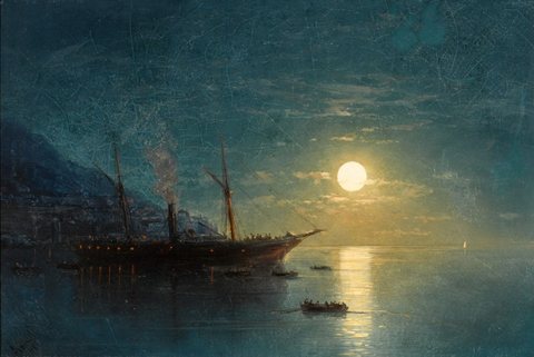 Steamboat on a Moonlit Night