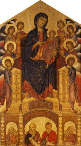 Cimabue — Madonna and Child Enthroned with Angels and Prophets. ˋSanta Trinità Maestà´