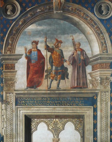 Three ancient heroes, Decius Mus, Scipio Africanus and Cicero
