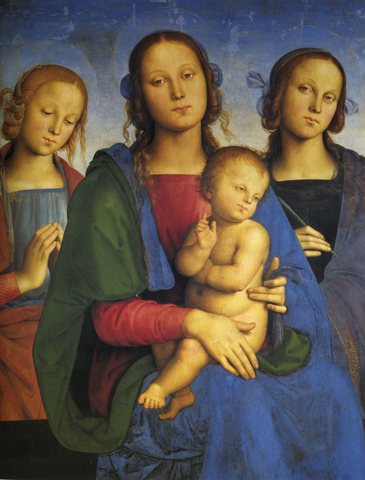 Madonna with child and two female saints