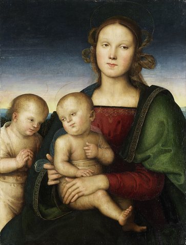 Madonna with child and Saint John the Baptist