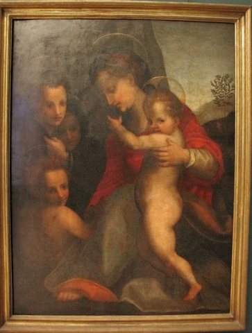 Madonna and Child with Child Saint John and angels