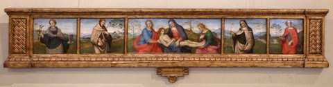 Predella of Lamentation with Four Saints