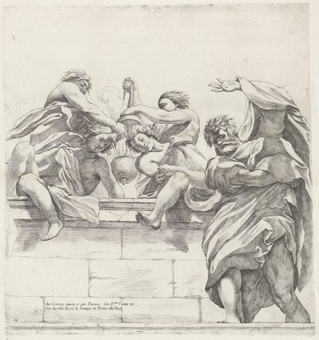 Apostel en vier engelen Koepeldecoraties door Correggio in de S. Giovanni Evangelista in Parma (serietitel), RP-P-OB-39.224