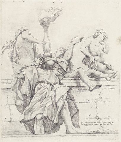 Apostel en drie engelen Koepeldecoraties door Correggio in de S. Giovanni Evangelista in Parma (serietitel), RP-P-OB-39.230