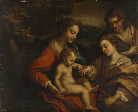 Copy after Antonio Allegri Correggio (c. 1489-1534) - The Marriage of St Catherine - RCIN 402553 - Royal Collection