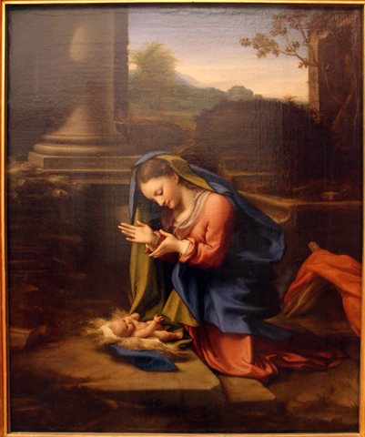 Correggio, adorazione del bambino, 1518-20, 02