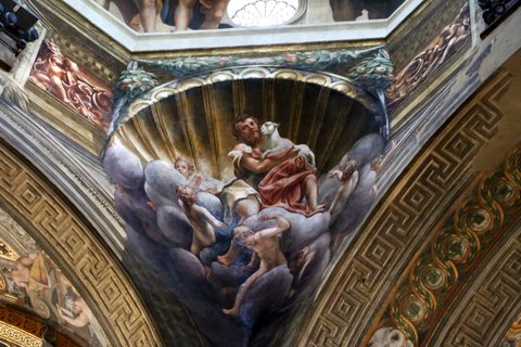 Correggio, assunzione della vergine, apostoli, patroni di parma e figure a monocromo, 1530-34, 13 giovanni battista