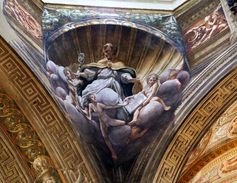 Correggio, assunzione della vergine, apostoli, patroni di parma e figure a monocromo, 1530-34, 15 ilario di poitiers