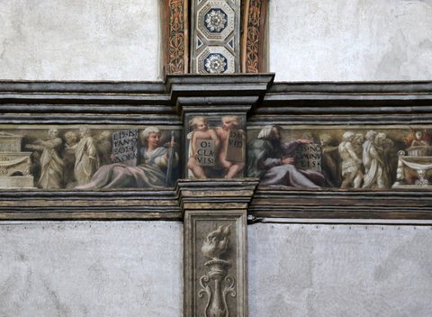 Correggio e francesco maria rondani, fregio della navata mediana di san giovanni evangelista, 1522-23, 04