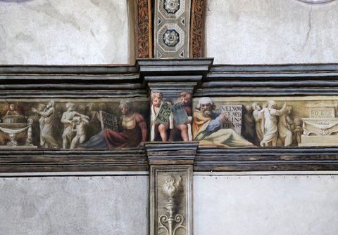 Correggio e francesco maria rondani, fregio della navata mediana di san giovanni evangelista, 1522-23, 07
