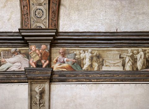 Correggio e francesco maria rondani, fregio della navata mediana di san giovanni evangelista, 1522-23, 18