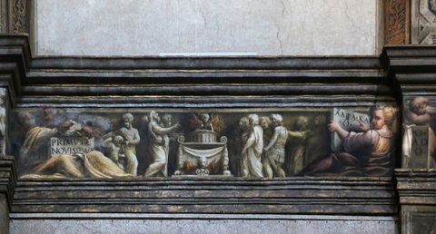 Correggio e francesco maria rondani, fregio della navata mediana di san giovanni evangelista, 1522-23, 24