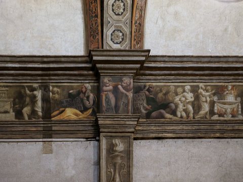 Correggio e francesco maria rondani, fregio della navata mediana di san giovanni evangelista, 1522-23, 34