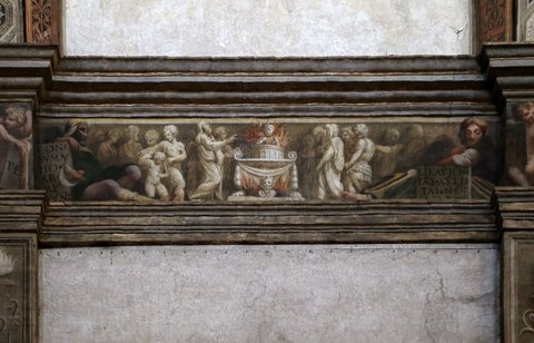 Correggio e francesco maria rondani, fregio della navata mediana di san giovanni evangelista, 1522-23, 36