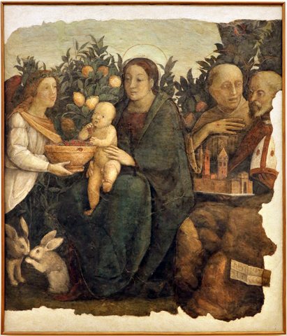 Correggio, madonna dei limoni, 1511, 01