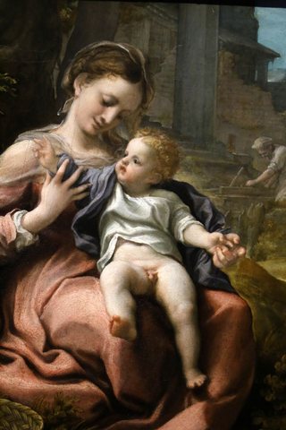 Correggio, madonna della cesta, 1524 ca. 02