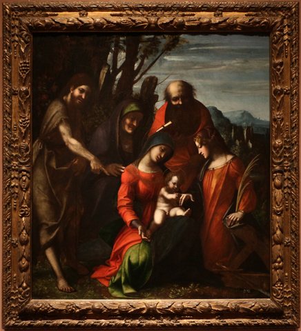 Correggio, matrimonio mistico di santa caterina, 1510-14 ca. 01