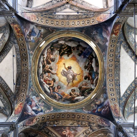 Correggio, transito di san giovanni evangelista, 1520, 01
