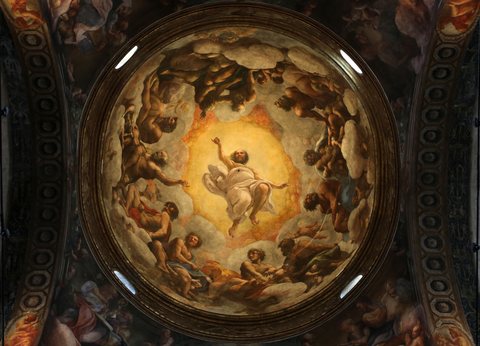 Correggio, transito di san giovanni evangelista, 1520, 03