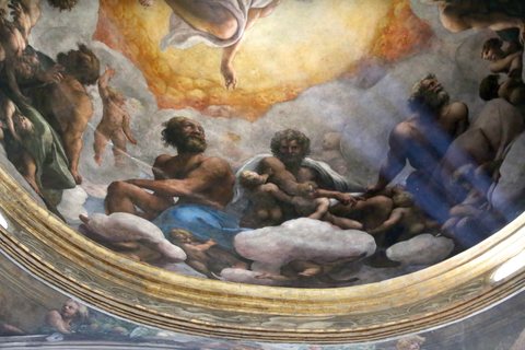 Correggio, transito di san giovanni evangelista, 1520, 13